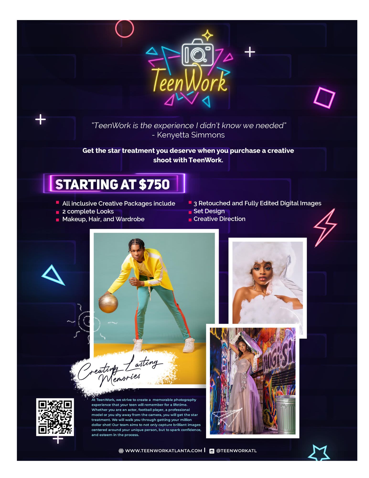 TeenWorkAtlanta Photo Shoot Details