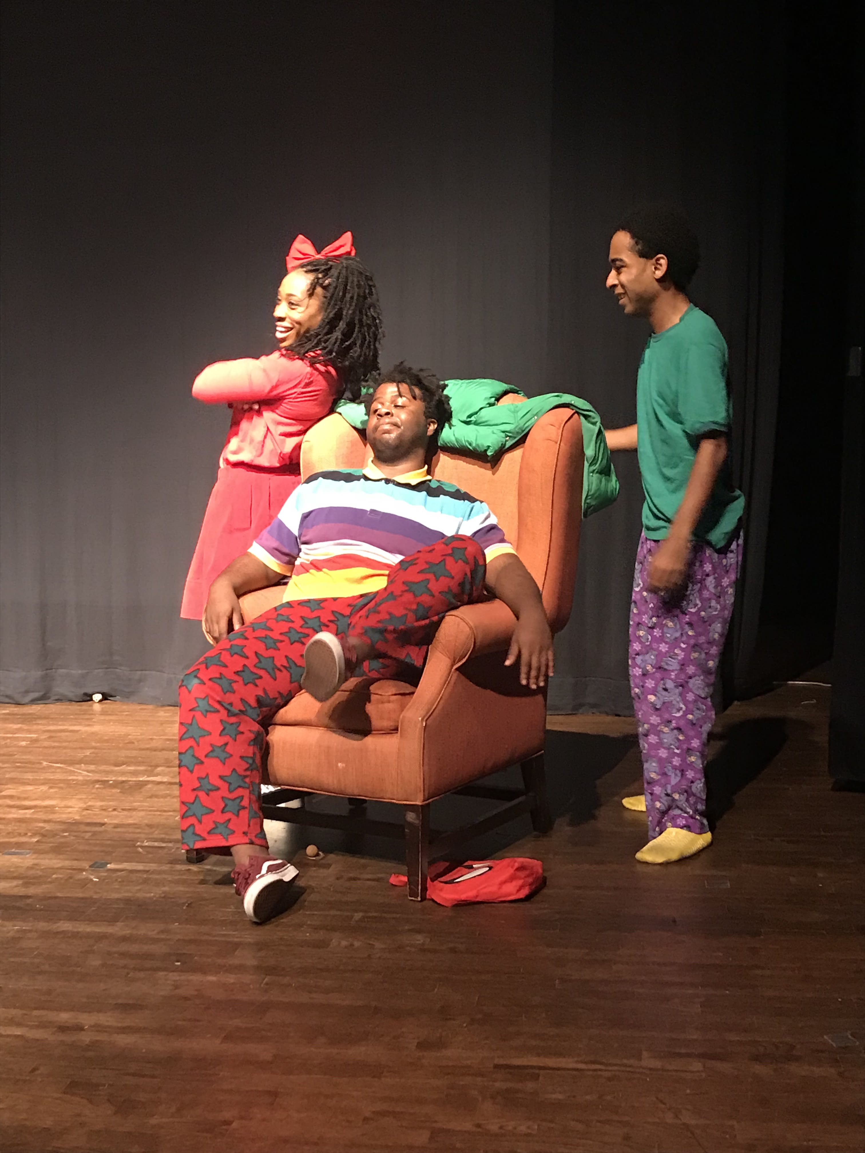 Photo of Terry Kiser (right) performing in at 7 Stages Theater in Atlanta, GA with the Youth Ensemble of Atlanta.